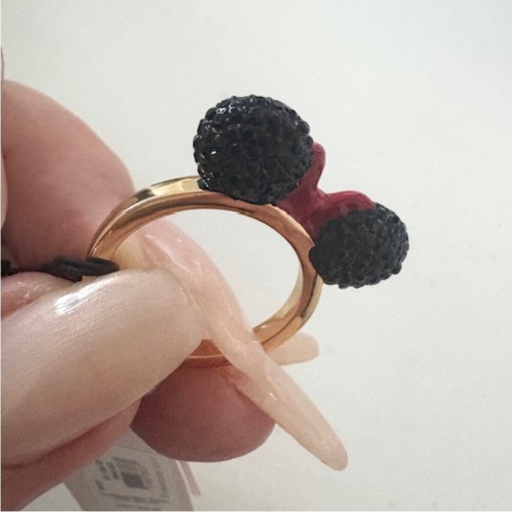 NWT  Minnie Mouse Ears Ring with Red Bow - Picture 3 of 3